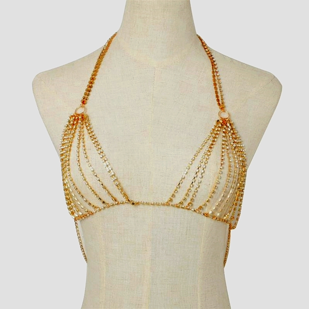 Rhinestone bra
